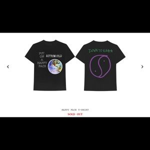 Travis Scott Black Happy face T-shirt